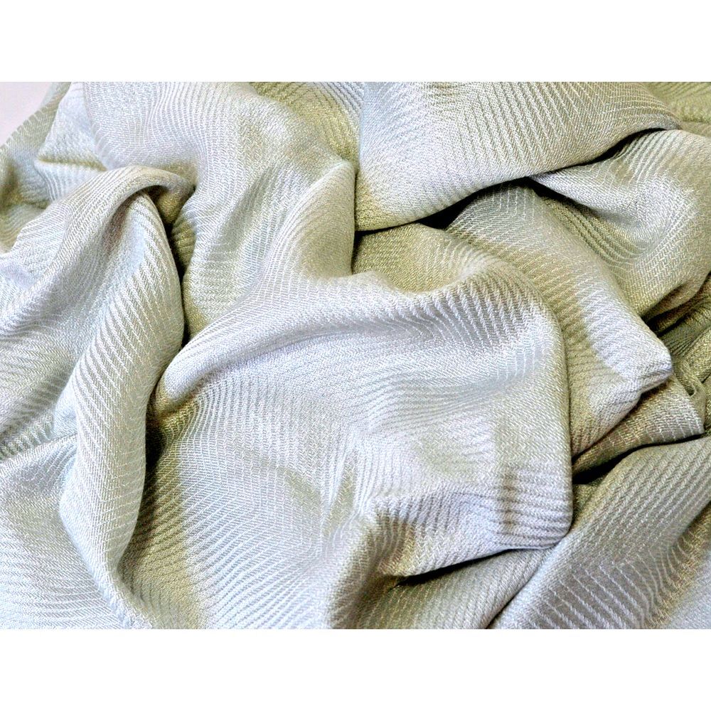 Restoration Hardware Italian chevron curtain panel icy grey nickel 100 x 120